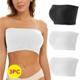 thumbnail image 1 of Patlollav Womens Plus Size Bra,Ladies Stretch Strapless Bra,Summer Bandeau Bra,Comfort Wireless Bra, 1 of 6