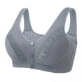 thumbnail image 1 of Patlollav Womens Plus Size Bra,Sexy Lace Front Button Shaping Cup Shoulder Strap Underwire Bra Extra-Elastic Wirefree, 1 of 3