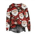 thumbnail image 1 of Patlollav Womens Plus Size Christmas Tops,Ladies Long Sleeve Tops Loose Fitting Sweater Gift, 1 of 6