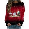 thumbnail image 1 of Patlollav Womens Plus Size Christmas Tops,Ladies Round Neck Long Sleeve Sweatshirt Blouse Gift, 1 of 6