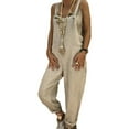 thumbnail image 1 of Patlollav Womens Plus Size Clearance Sleeveless Overalls Suspenders with Pockets Jumpsuit, 1 of 6