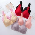 thumbnail image 1 of Patlollav Womens Plus Size Women Bras Wire Free Lingerie Everyday Underwear Bra M-3XL, 1 of 6