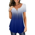 thumbnail image 1 of Patlollav Womens Plus Size Shirt Short Sleeve Tie-dye T-shirt Tops, 1 of 6