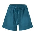 thumbnail image 1 of Pntutb Womens Plus Size Shorts Comfy Casual Elastic Waist Pocket Loose Pants, 1 of 6