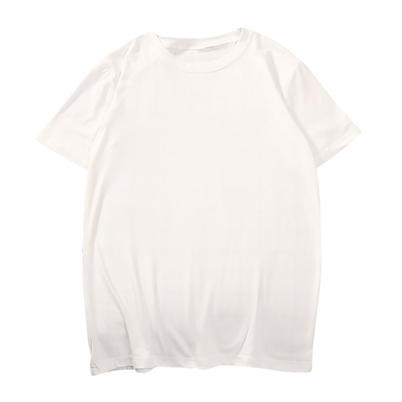 Patlollav Womens Plus Size O-Neck Solid Color Short Sleeve T-Shirt Tops Casual Loose Blouse Tops