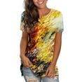 thumbnail image 1 of Patlollav Womens Plus Size Tops Funny Print Casual Loose Fit Tee Shirts Blouse Print Shirt, 1 of 6