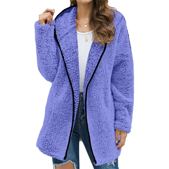 Patlollav Womens Plus Size Solid Color Pocket Recreational Long Sleeve Tops