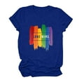 thumbnail image 1 of Patlollav Womens Plus Size Women Shirt Casual Colourful Print Pullover Short Sleeve T-Shirt Tops, 1 of 6
