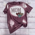 thumbnail image 1 of Patlollav Womens Plus Size Women Summer Tops Casual Round-Neck Shirt Tie-Dye Mama Short Sleeve Letter Print Blouse, 1 of 6