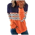 thumbnail image 1 of Patlollav Womens Print Long Sleeve Comfortable Breathable Round-Neck Sweatshirt, 1 of 6