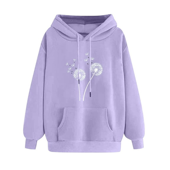 Patlollav Hoodies for Women Comfortable Hooded Sweatshirts Oversized Pullover Long Sleeve Ladies Tops with Pocket