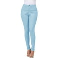 thumbnail image 1 of Patlollav Womens Pure Color High-Waisted Straight-Barrel Small Feet Jeans, 1 of 6