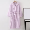 thumbnail image 1 of Patlollav Womens Robe Bathrobe Lengthening Keep Warm Pockets Pajamas For Men and Women Nightgown, 1 of 3