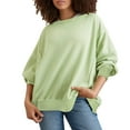 thumbnail image 1 of Patlollav Womens Round Neck Loose Soild Long Sleeve Sweatshirts, 1 of 6