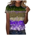 thumbnail image 1 of Patlollav Womens Shirts,Ladies Fashion Casual Loose Print Round Neck T-Shirt Blouse, 1 of 6