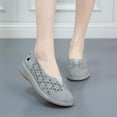 thumbnail image 1 of Patlollav Womens Shoes Women Flat Shoes Hollow Wedge Heel Casual Large Size Single Shoes, 1 of 4