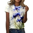 thumbnail image 1 of Patlollav Womens Short Sleeve Tops Casual Fashion Summer Round-Neck T-Shirt Blouse, 1 of 6