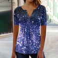 thumbnail image 1 of Patlollav Womens Short Sleeve Tops V Neck Loose Spring Summer Tee Shirts Dressy Casual Print Blouses, 1 of 6