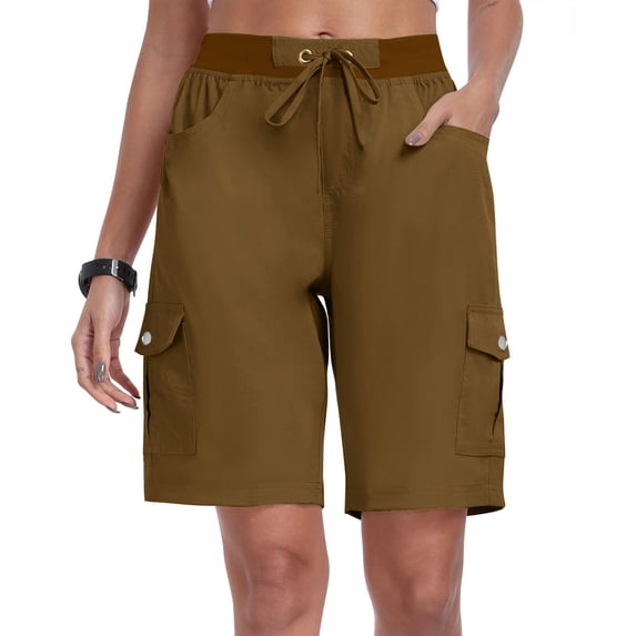 Patlollav Womens Shorts with Pockets Loose Casual Dressy Lightweight Ladies Baggy Cargo Shorts Pants for Hiking