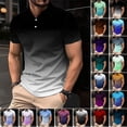 thumbnail image 1 of Otvok Slim Fit Men's Golf Shirts T-Shirts Short Sleeve Ombre Gradient Breathable Summer Daily Wear Tops, 1 of 6