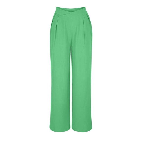 Patlollav Womens Solid Wide Leg Palazzo Lounge Pants Casual Straight Leg High Waist Stretch Pants