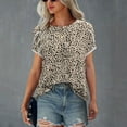 thumbnail image 1 of Patlollav Womens Summer Tee Tops,Ladies Short Sleeve Print Round Neck Tshirts Loose Blouses, 1 of 5