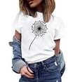 thumbnail image 1 of Patlollav Womens T-Shirt Round-Neck Short Sleeve Print Casual Blouse Tops, 1 of 6