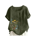 thumbnail image 1 of Patlollav Womens T-shirt Loose Short Sleeve Blouse Tops, 1 of 6