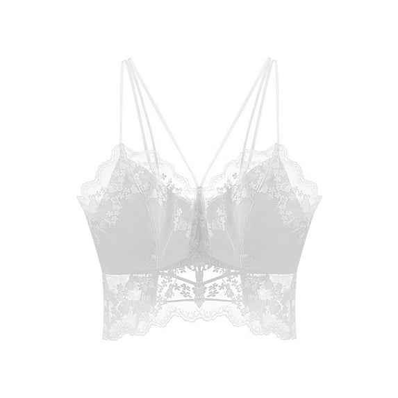 Patlollav Womens Tank Top Under $10, Sleeveless Tank Top for Women Ladies Solid Color One Piece Camisole Lace Vest Tops with Chest Pads