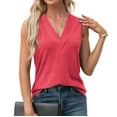 thumbnail image 1 of Patlollav Womens Tank Top Under $10, V-Neck Tank Top for Women's Sleeveless Solid Color Basics Casual Tops Pullover T-Shirt, 1 of 6