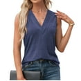 thumbnail image 1 of Patlollav Womens Tank Top Under $10, V-Neck Tank Top for Women's Sleeveless Solid Color Basics Casual Tops Pullover T-Shirt, 1 of 6