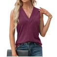 thumbnail image 1 of Patlollav Womens Tank Top Under $10, V-Neck Tank Top for Women's Sleeveless Solid Color Basics Casual Tops Pullover T-Shirt, 1 of 6