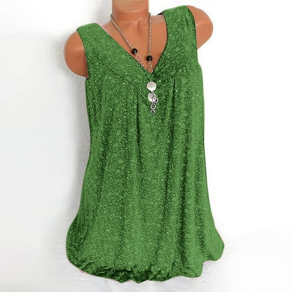 Patlollav Womens Tank Top V-Neck Sleeveless Casual T-Shirts
