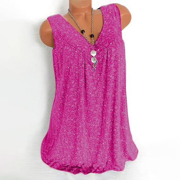 Patlollav Womens Tank Top V-Neck Sleeveless Casual T-Shirts
