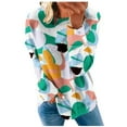thumbnail image 1 of Patlollav Womens Tops Round Neck Long Sleeve Print Sweatshirt, 1 of 6