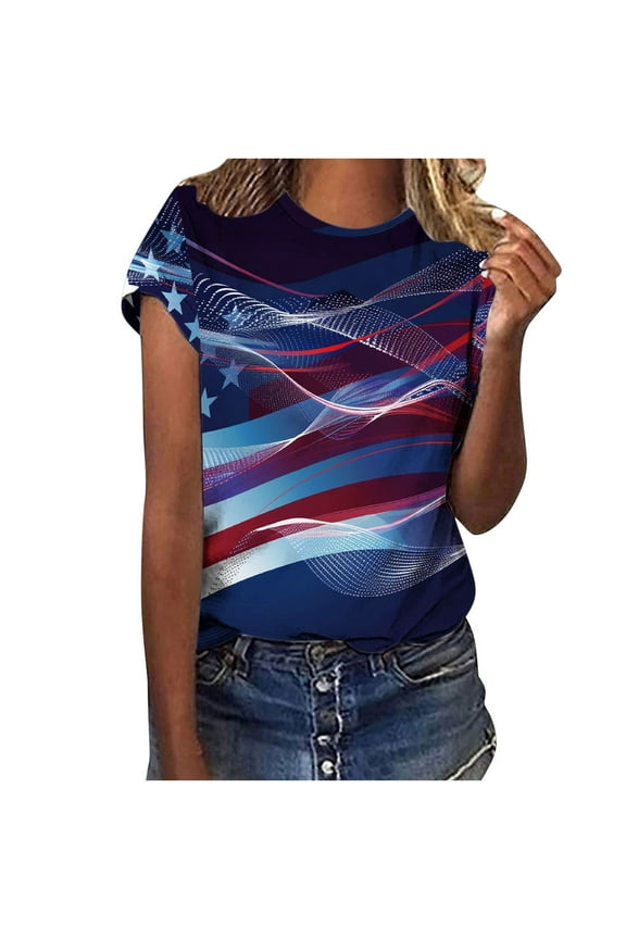 Patlollav Womens Tops Fashion Casual Round Neck Pleated Solid Color Button Blouse