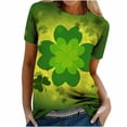 thumbnail image 1 of Patlollav Womens Tops Funny St. Patrick'S Day Print Casual Loose Fit White Shirts Blouse Clothes, 1 of 6