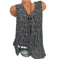 thumbnail image 1 of Patlollav Womens Tops Summer Casual V-Neck Print Sleeveless Vest Tops, 1 of 5