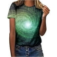 thumbnail image 1 of Patlollav Womens Tshirts Under $10, Womens Short Sleeve Tops Cosmic Star Sky Print Summer Casual Fashion Blouse, 1 of 6