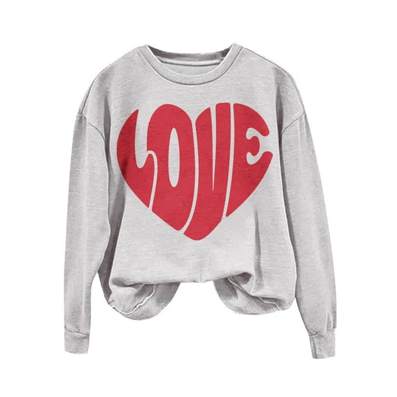 Patlollav Womens Valentine's Day Long Sleeve Sweatshirts