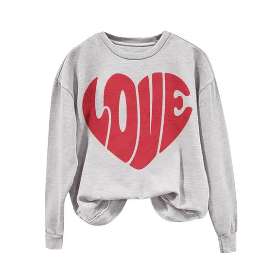 Patlollav Womens Valentine's Day Long Sleeve Sweatshirts