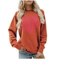 thumbnail image 1 of Patlollav Womens Valentine's Day Long Sleeve Sweatshirts, 1 of 6