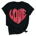 thumbnail image 1 of Patlollav Womens Valentine's Day Tops Short Sleeve Shirt, 1 of 5