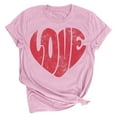 thumbnail image 1 of Patlollav Womens Valentine's Day Tops Short Sleeve Shirt, 1 of 5