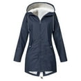 thumbnail image 1 of Patlollav Womens Windproof Jackets Plush Insulation Long Sleeve Hooded Casual Coats, 1 of 6