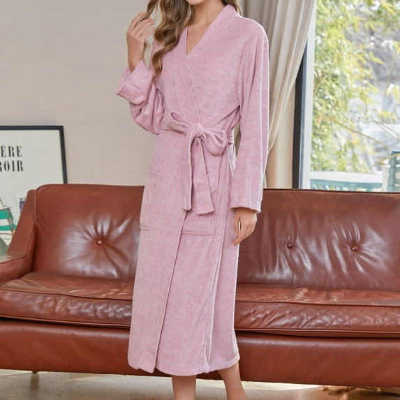 Patlollav Womens Winter Warm Nightgown Couple Bathrobe Men and Women and Winter Robes Pajamas