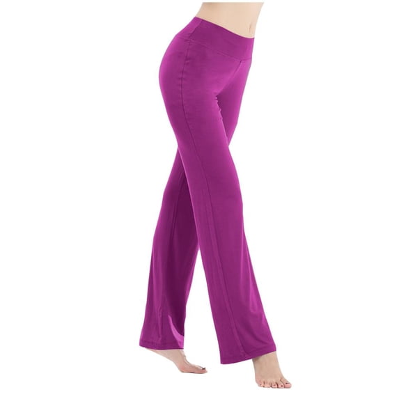 Patlollav Yoga Pants Womens High Waist Wide Leg Pants Workout Out Leggings Casual Trousers