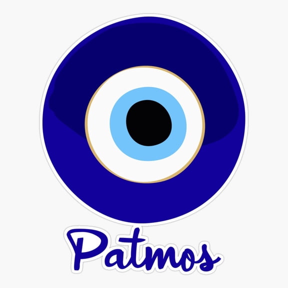 Patmos Greece Evil Eye Art Vinyl Decal Sticker