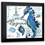 Paton, Julie 12x12 Black Modern Framed Museum Art Print Titled - Seahorse Laguna