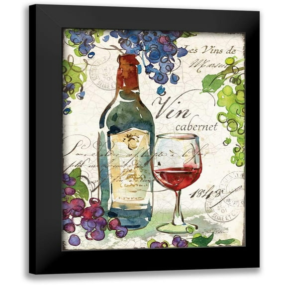 Paton, Julie 12x14 Black Modern Framed Museum Art Print Titled - Vin Cabernet